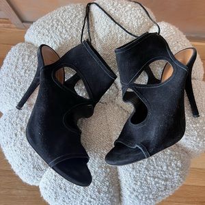 Aquazzura suede lace up heels